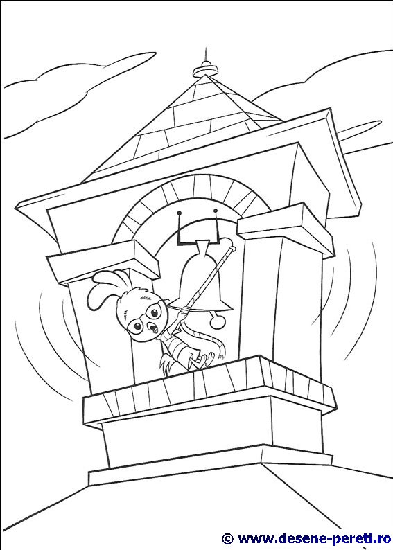chicken little desene colorat